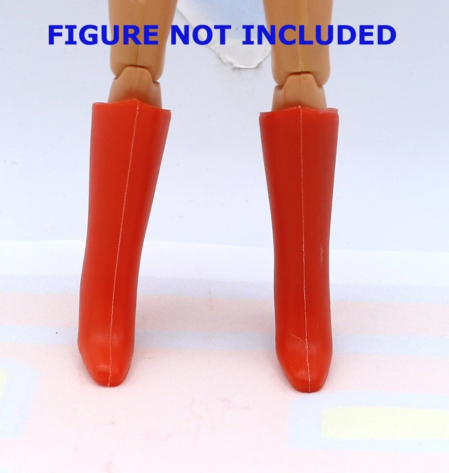 Botas Mego Wonder Woman o Supergirl para figura de acción de 8" vintage originales 1974 Foto 3 de 4