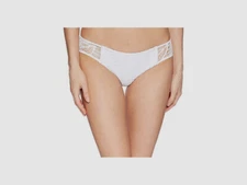 $80 Luli Fama Women's White El Carnaval Crochet Bikini Bottoms Swimwear Sz L