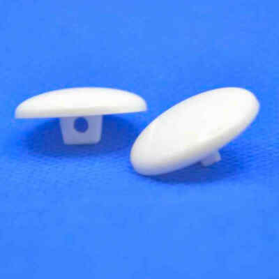 WEISSE LEICHT GEWÖLBTE SCHAFTKNÖPFE 13 mm bis 23 mm