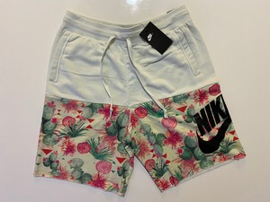 nike men's floral alumni shorts
