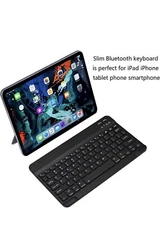 ULTRA SLIM BLUETOOTH BLACK 10” WIRELESS RECHARCHABLE KEYBOARD FOR TABLET