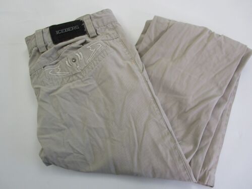 Iceberg Jeans Classic Pants Light Brown Straight Cotton Midrise Mens Size 30x28
