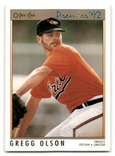 Gregg Olson 1992 O-Pee-Chee Premier Baseball #101 Baltimore Orioles