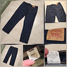 VTG 1990s 2000s Levis Mens 42x30 USA Regular Fit Straight Leg Blue Denim Jeans