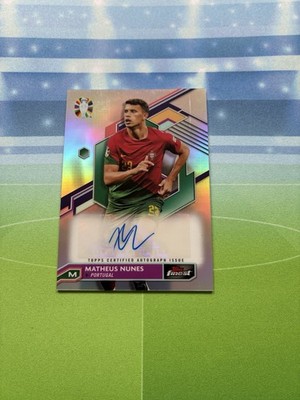 2023 Topps Finest Road to UEFA Euro 2024 Auto Matheus Nunes Portugal