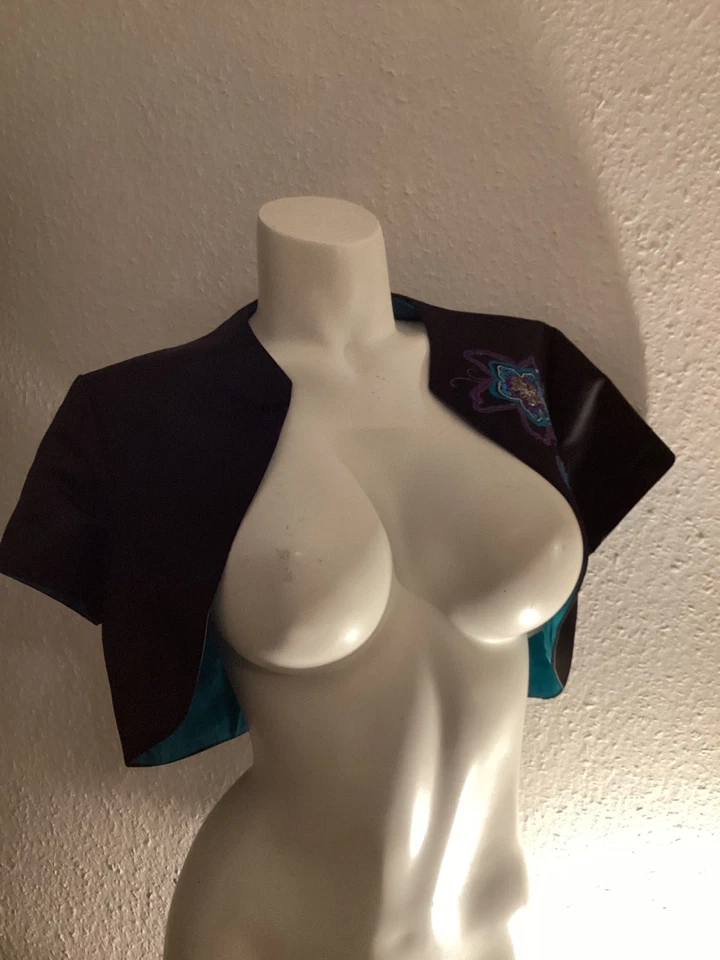 sexy elegantes Bolero Jäckchen Satin - Bild 2 von 4