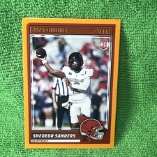 2025 Panini Score Rookie Shedeur Sanders Cleveland Browns Orange Football #15
