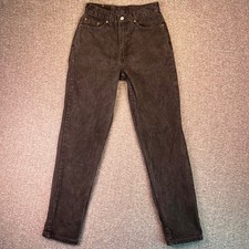 Vintage Y2K Levis 512 Jeans Women 8 MIS M Black Slim Fit Tapered Leg USA 27x30.5