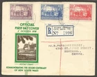 Australia 1937 First Day Cover 150th New South Wales #163-5 Registered to Canada