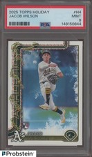 2025 Topps Holiday #H4 Jacob Wilson Oakland A's RC Rookie PSA 9 MINT