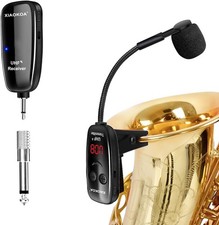 Wireless Microphone for Saxophone, UHF Wireless Microphone for Musical Instru...