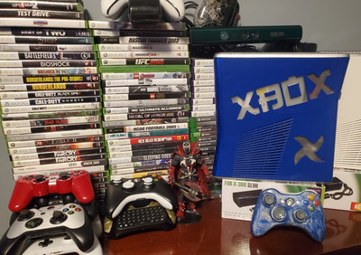 Xbox 360 Bundle- Japanese Inspired Console +  64 Games + Controller+ 500gb SSHD