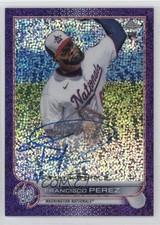 2022 Topps Chrome Rookie Purple Speckle Refractor /299 Francisco Perez Auto 0su2