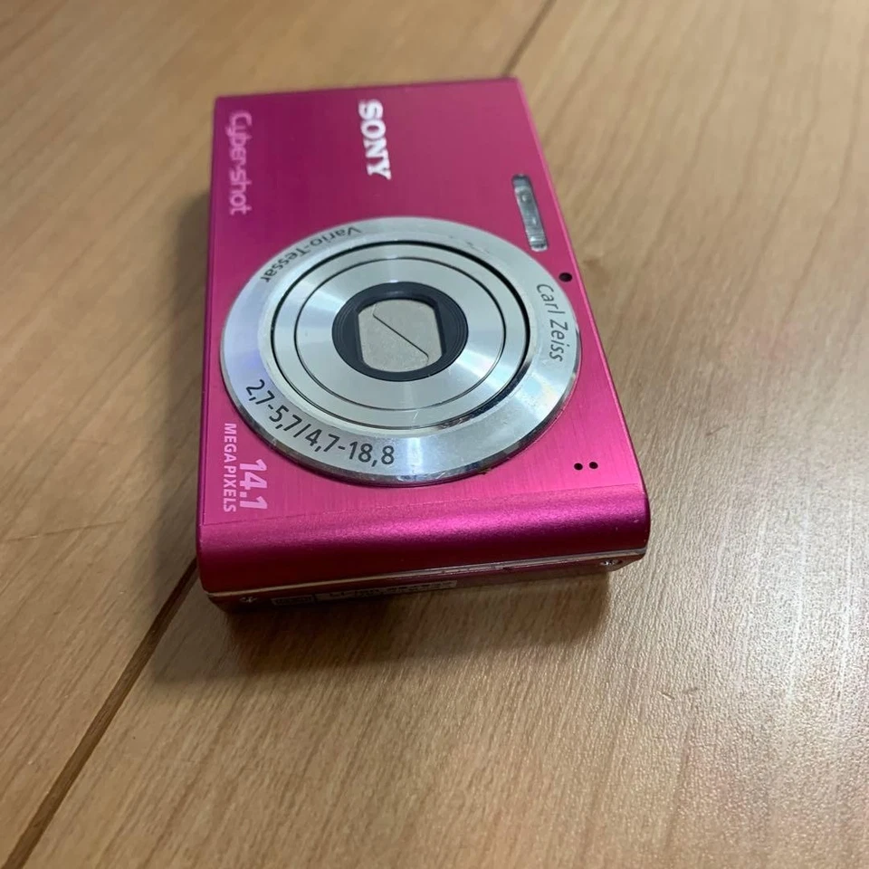 SONY Cyber Shot DSC-W320 Pink Digital Camera 14.1MP 4x Zoom Used Japan Tested - image 3 of 4