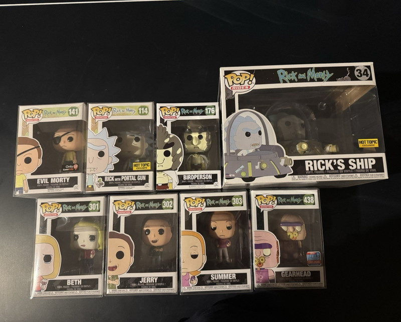 Funko Pop! Rick and Morty Lot 141 114 176 301 302 303 438 Rick’s Ship 34
