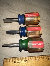 LOT OF 3 CRAFTSMAN SCREW DRIVERS Stubby 1/4 F...
