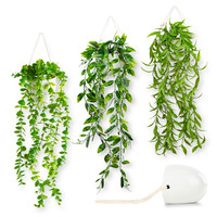 Pasch® KüNstlicher Eukalyptus In Wandvasen: 3X HäNgepflanze Kunstpflanze HäNgend