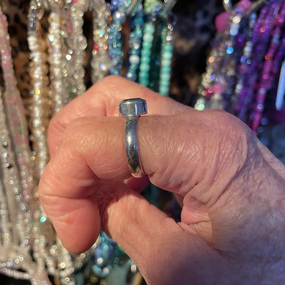 Ring 925 Silber fascetierter Aquamarin Gr. 58 neuwertig - Bild 3 von 4