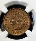 1904 Indian Cent Stack's W 57th St. Collection - NGC MS 63