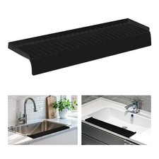 Sink Edge Protector with Suction Cup, 30" x 4", Silicone Sink Splash Guard fo...