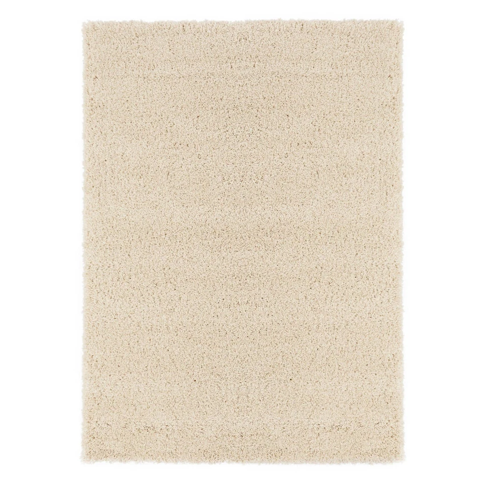 Shaggy Carpet for Bedroom, Living Room, 7 ft 10 in x 9 ft 10 in, Solid Ivory - Image 2 of 4