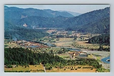 CA-California, Hoopa Valley, Aerial View Along The Valley, Vintage Postcard