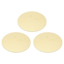 3 Pcs Metal Stamping Blanks, 80mm Round Stamping Tags, 0.8mm Thick, Brass Tone