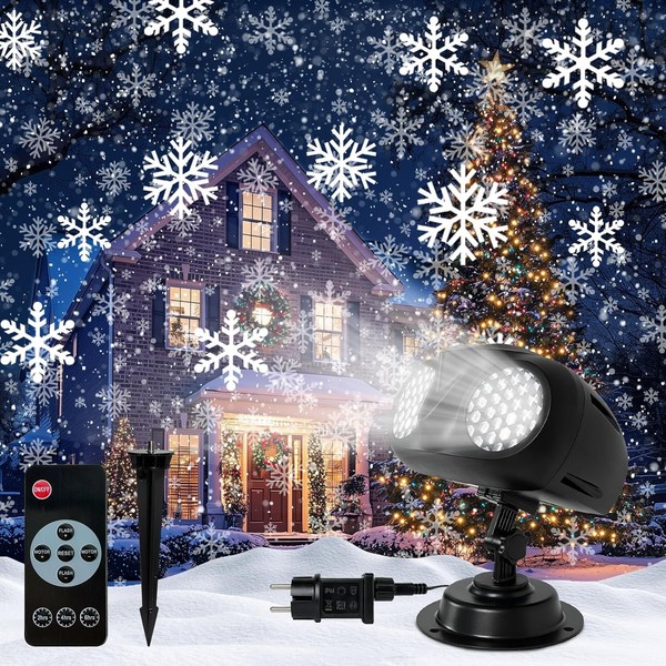 Projektor Weihnachtsdeko Outdoor Schneeflocken FüR Weihnachten Deko Garten-image