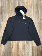 Diadora Women's L. Jersey Hoodie Run Crew Black Size M NEW WITH TAGS!