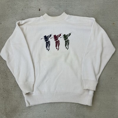 CourtHouse Square Vintage Mens Golf Golfer Embroidered Pullover Crew Neck  Sz M