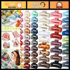 56 Pcs Hair Claw Clips Set - Nonslip Rectangle Hair Accessories for Thick & Thin