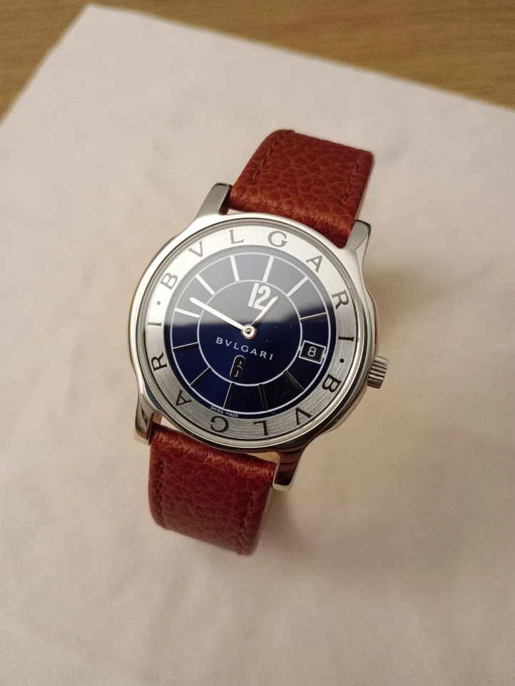 Bulgari Solotempo ST35 Steel Watch Intense Blue Dial Rare Collectors Neo Vintage - Image 2 of 4