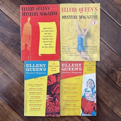 Ellery Queen's Mystery Magazine Bundle - 4 Issues 1953-1960 - Crime Mystery