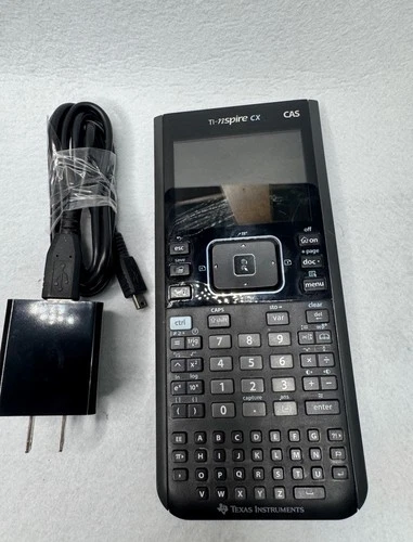 Texas Instruments Nspire CX CAS Graphing Calculator w/ USB cable Charger Tested
