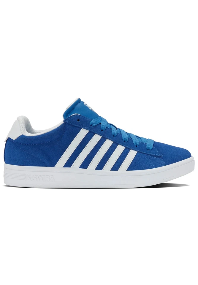 K-Swiss Court Tiebreak II SDE Zapatos De Cuero Para Hombre 09492-444 Azul - Imagen 2 de 4