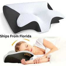 Cervical Memory Foam Pillow for Neck Pain-Relief Ergonomic Neck Support Pillow