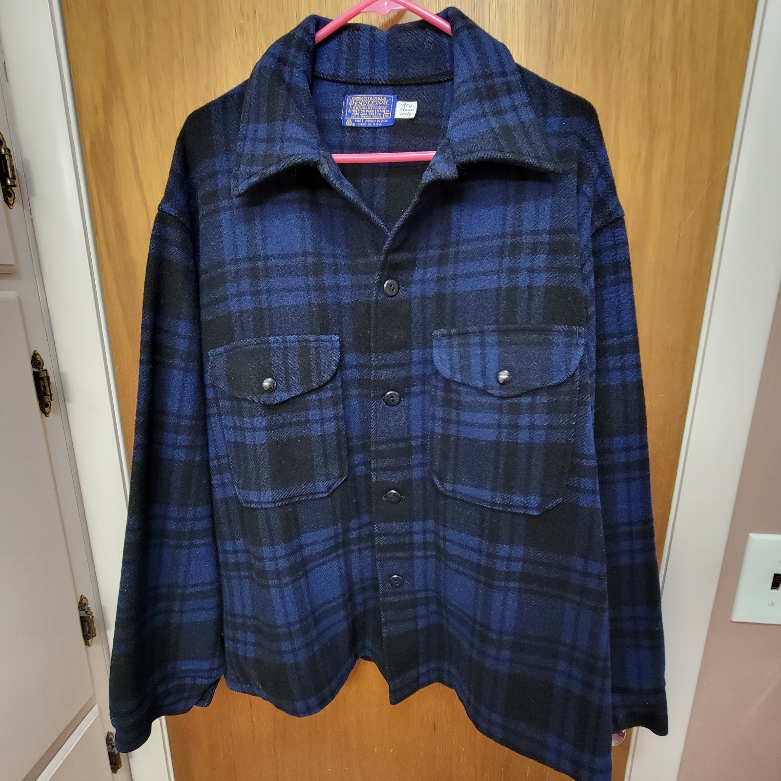 Pendleton Vintage Virgin Wool Button Plaid Shirt … - image 1