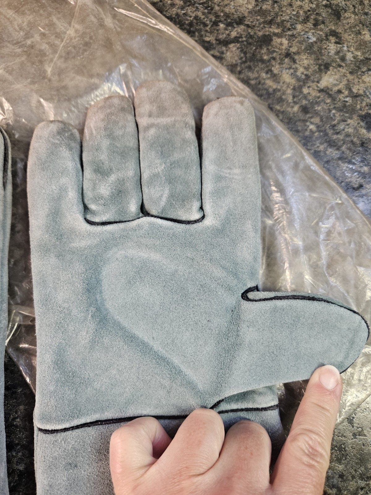Vintage Welding Gloves by Master Weld #166 Light Blue