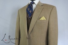 Loro Piana Italy made in Canada fine herringbone cashmere sport coat 42 L