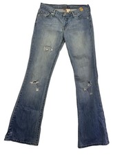 July 25 Womens Distressed Grunge Flare Jeans Size 30 Medium Wash