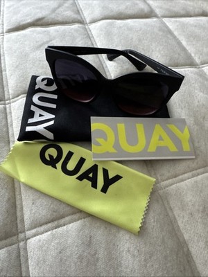 Quay Its My Way Sunglasses Matte Black /Pink Gradient 59mm Festival