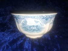 Alfred Meakin countryside/rural blue open sugar bowl 1940
