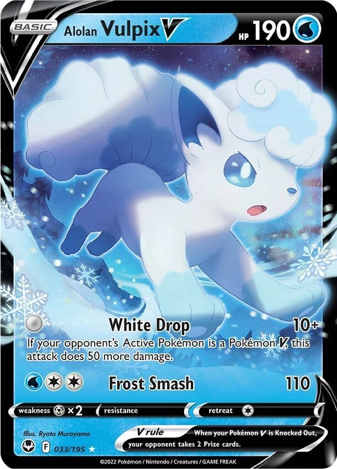 Alolan Vulpix V 033/195 Swsh12: Sword & Shield - Silver Tempest