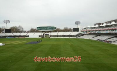 PHOTO  LORD'S CRICKET GROUND LOOKING EAST FROM THE PLAYERS BALCONY IN THE PAVILI