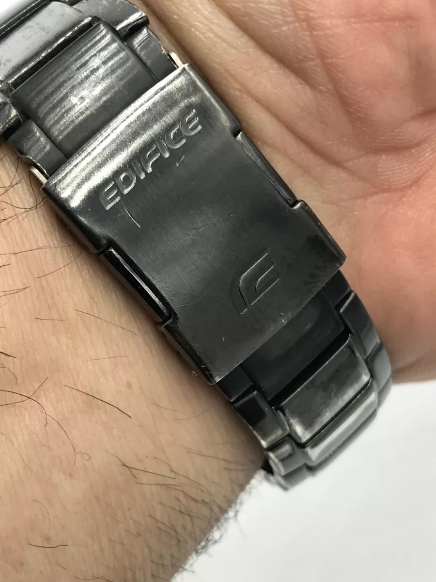 Casio Watch Wave Septor EQW-M1100 Edifice Black Label Tough SolarUsed Working