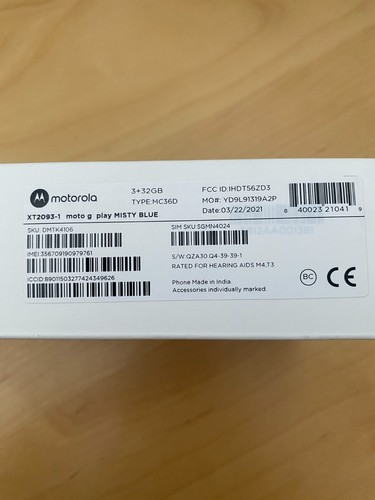 Motorola Moto G Play (2021) 32GB Memory (Cricket ONLY) - Misty Blue *Brand New* - Picture 2 of 6