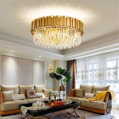 8 X E14 Lights,Modern Crystal Light,gold,Luxury Ceiling Lamp,Crystal Chandelier