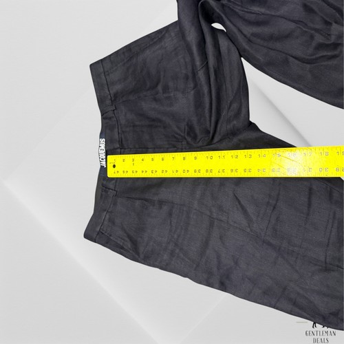 Jacquemus Mens Pants Size 50 US40 Le Gadjo Linen Blend Black 34x31 Pantalon - Picture 6 of 13