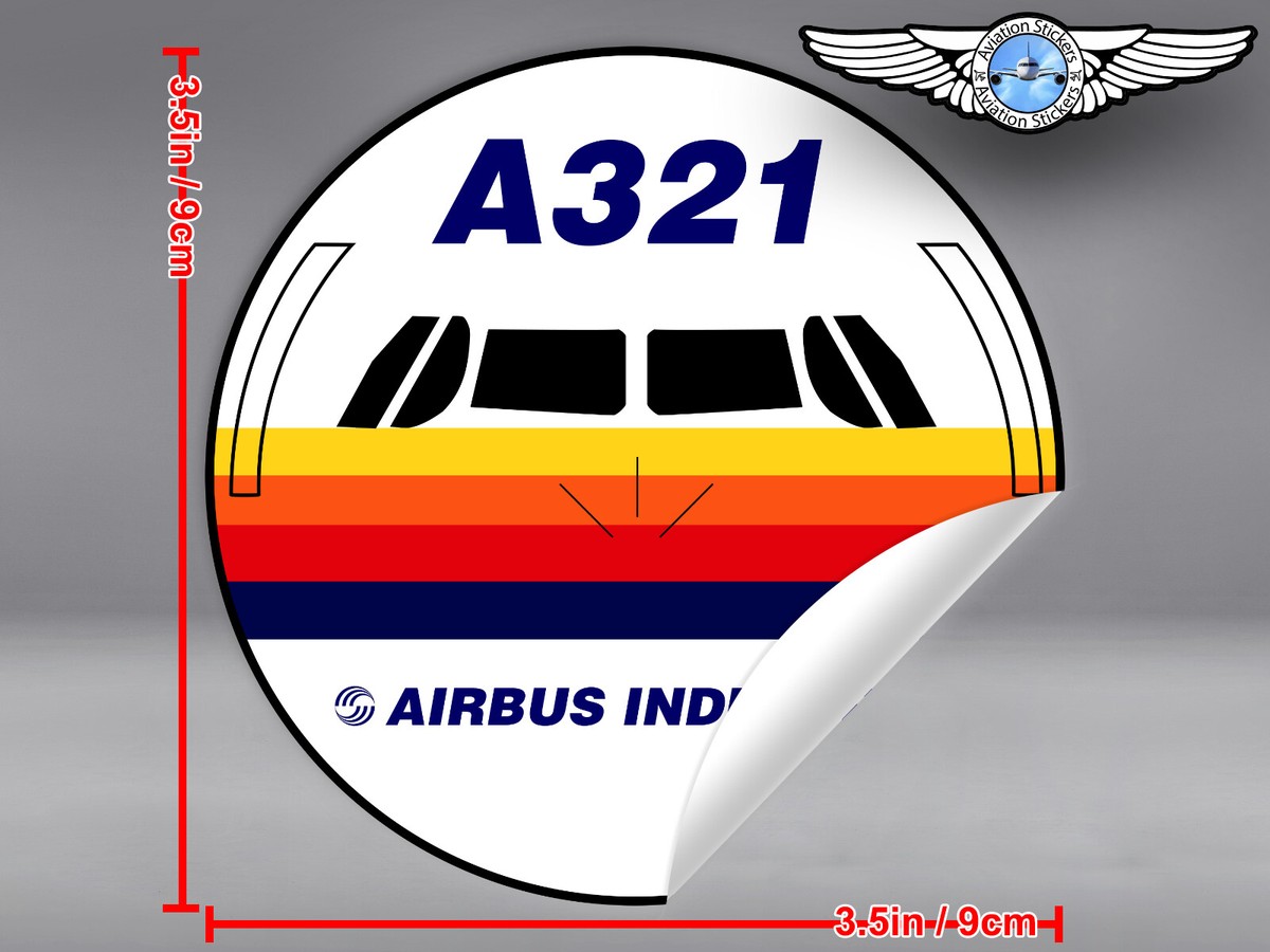 AIRBUS INDUSTRIE A321 A 321 FRONT VIEW DECAL / STICKER | eBay