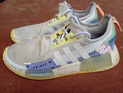 Adidas Nmd R1 All Over Logo Women's Size 7 Us Sneakers Pre-owned.